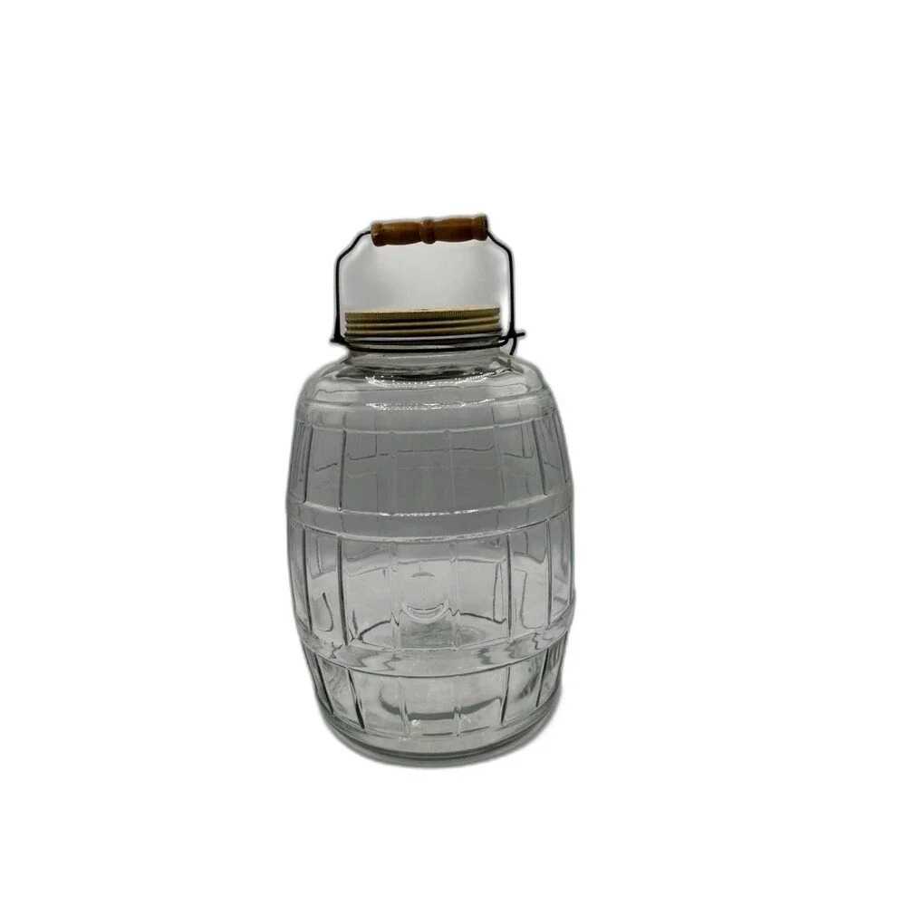 Vintage General Store Glass Barrel Pickle Jar 13